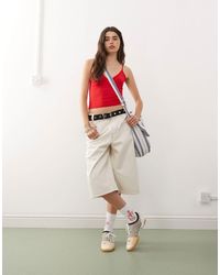 Collusion - Denim Skater Jorts With Contrast Stitch - Lyst