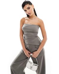 ASOS - Co-ord Strapless Ruched Side Top - Lyst