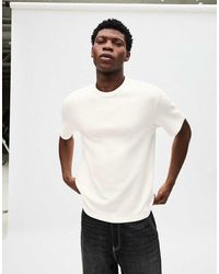 Bershka - Textured Short Sleeve T-shirt - Lyst