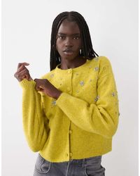 Miss Selfridge - Embellished Button Through Pocket Detail Cardigan - Lyst