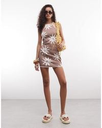 Roxy - Sun Print Mini Dress - Lyst
