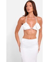 Public Desire - Bridal Bralet Top With Floral Corsage - Lyst