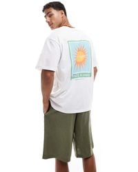 Jack & Jones - Oversized T-shirt With Saint Tropez Sun Back Print - Lyst
