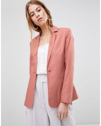 ASOS - Tailored Single Breasted Linen Blazer - Lyst