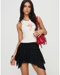 Princess Polly - Ayra Lace Fairy Asymmetric Hem Mini Skirt - Lyst