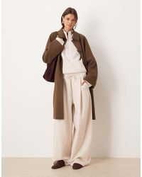ASOS - Wide Leg Sweatpants With Waffle Panel Detail - Lyst