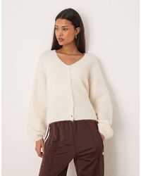 Gina Tricot - V Neck Knitted Wool Alpaca Cardigan - Lyst