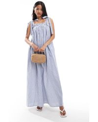 Miss Selfridge - Strappy Poplin Maxi Smock Dress - Lyst