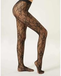 Calzedonia - Floral Lace Tights - Lyst