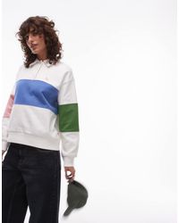 Levi's - Sudadera Blanca Estilo Polo De Rugby Con Diseño Color Block Y Logo De - Lyst