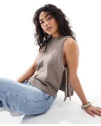 ASOS - – gestrickte tunika-weste - Lyst