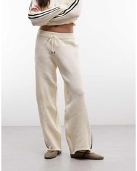 CERNUCCI - Crochet Knit Wide Leg Trackies With Side Taping - Lyst