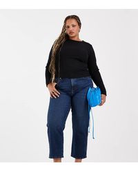 ASOS - Asos Design Curve Ankle Grazer Comfort Stretch Straight Leg Jeans - Lyst