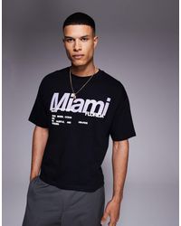 ASOS - Boxy Oversized T-shirt With Front City Print - Lyst