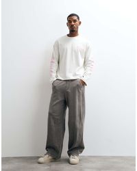 Weekday - Oversized Wide Leg Sweatpants With Seam Detail - Lyst