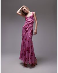 TOPSHOP - Ruffle Cami Maxi Slip Dress - Lyst