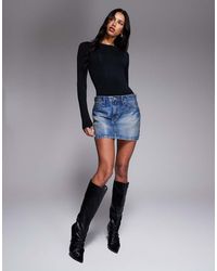 GOOD AMERICAN - Coated Good 90s Mini Skirt - Lyst