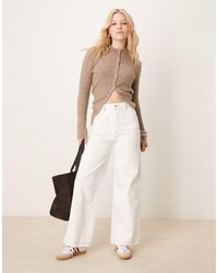 ASOS - Jeans A Fondo Ampio Con Tasche Applicate - Lyst