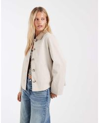 Vero Moda - Barn Jacket With Contrast Collar Detail - Lyst