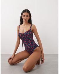 Accessorize - Cherry Print Swimsuit - Lyst