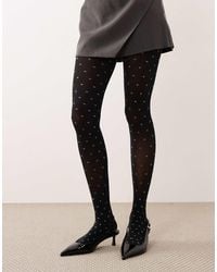 ASOS - Tights With Metallic Glitter Dots - Lyst