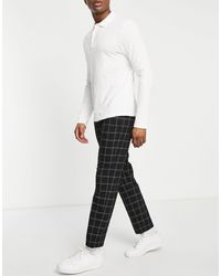 River Island - Pantalones s holgados a cuadros - Lyst