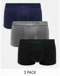 Calvin Klein - – ck black – 3er-pack unterhosen mit niedrigem bund - Lyst