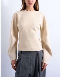 TOPSHOP - Interlock Cinch Banana Sleeve Sweat - Lyst