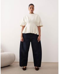 ARRANGE - Curve Franklyn Seam Detail Barrel Jeans - Lyst
