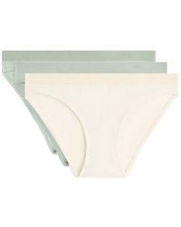 Oysho - 3 Seamless Soft-Touch Openwork Classic Briefs - Lyst