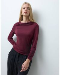 Vero Moda - Long Sleeve Waterfall Top - Lyst