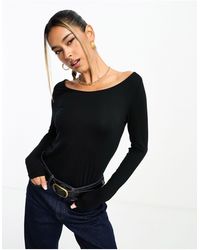 NA-KD - X Claire Rose Boat Neck Long Sleeve Top - Lyst