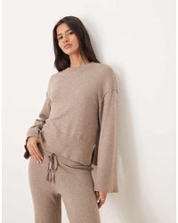 Gina Tricot - Co-ord Long Sleeve Crew Neck Fine Knit Jumper - Lyst