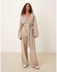 ASOS - Supersoft Wide Leg Pleat Front Co-Ord Jogger - Lyst