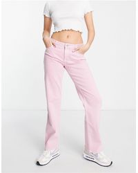 Hollister – dad-jeans mit niedrigem bund - Pink