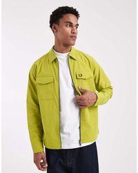 Fred Perry - Zip Through Overshirt Jacket - Lyst