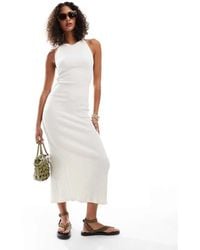 Stradivarius - Vestito Midi Allacciato Al Collo - Lyst