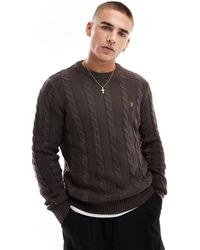 Farah - Mendon - pull en maille torsadée - Lyst