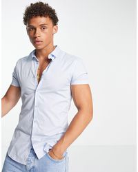 Chemise Homme Taille M Turquoise Block T-shirt à encolure ras-du-cou Par New Look RRP £ 9.99 BNWT coton 