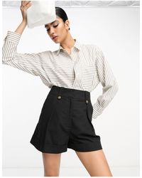 ASOS - Mom Short With Waist Tabs With Linen - Lyst