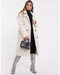 Missguided Double-breasted Stofjas - Wit