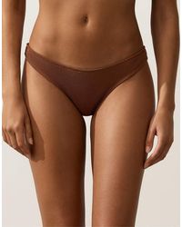 Oysho - Medium-Coverage U-Cut Crinkle Bikini Briefs - Lyst