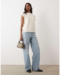 ASOS - Knitted Tweed Tank Jumper - Lyst