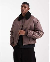 ASOS - Coach Jacket With Faux Fur Collar - Lyst