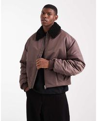 ASOS - Coachjack Met Kraag Van Imitatiebont - Lyst