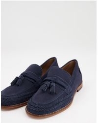 H By Hudson Black Leather Tassle Loafer Work Shoes 8 to 11 Office Aylsham New 