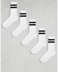 ASOS - 5 Pack Sports Socks - Lyst