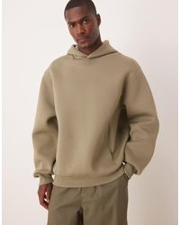 ASOS - – kastiger oversize-kapuzenpullover aus schwerem scuba-stoff - Lyst