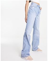 Stradivarius - Jean baggy coupe dad style années 90 - clair - Lyst