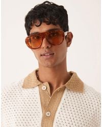 ASOS - Chunky Aviator Sunglasses - Lyst
